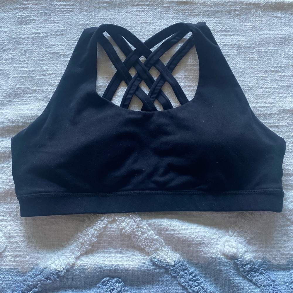 Lululemon Black Cross-back Sportsbra